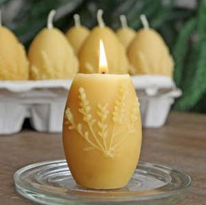 Beeswax Candle - Lavender Egg Ornamental